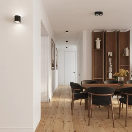 Oswietlenie-sufitowe - plafon aura 2 czarny podwójny tuby sufitowe natynkowe gx53 sollux sl.1788 