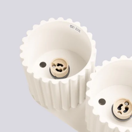 Oswietlenie-sufitowe - oprawa sufitowa beżowa podwójna karbowana aura sl.1790 sollux 