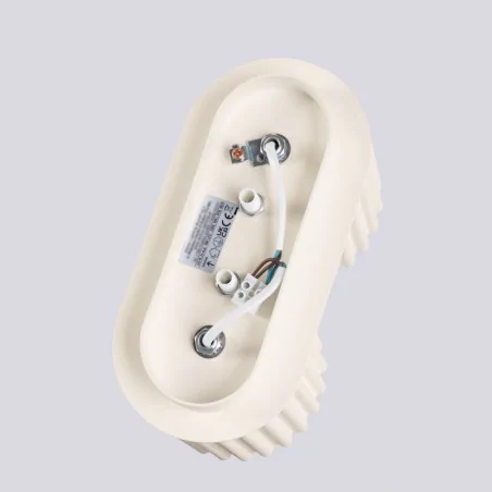 Oswietlenie-sufitowe - oprawa sufitowa beżowa podwójna karbowana aura sl.1790 sollux 