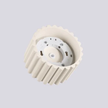 Oswietlenie-sufitowe - oprawa sufitowa oczko beżowe ryflowany klosz aura sl.1792 sollux 