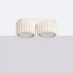 Oswietlenie-sufitowe - lampa sufitowa podwójna beżowa plafon aura sl.1793 sollux 