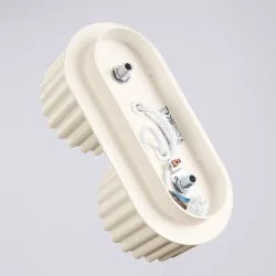 Oswietlenie-sufitowe - lampa sufitowa podwójna beżowa plafon aura sl.1793 sollux 