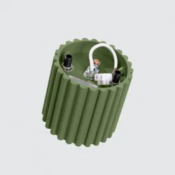 Oprawy-sufitowe - tuba sufitowa oprawa gu10 karbowana zielony oliwkowy aura sl.1794 sollux 