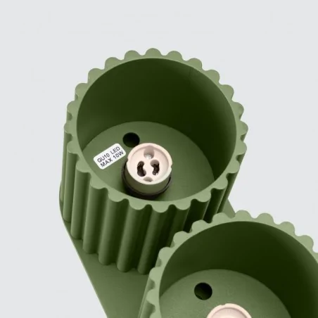 Oprawy-sufitowe - oprawa sufitowa podwójna zielony oliwkowy gu10 aura sl.1795 sollux 