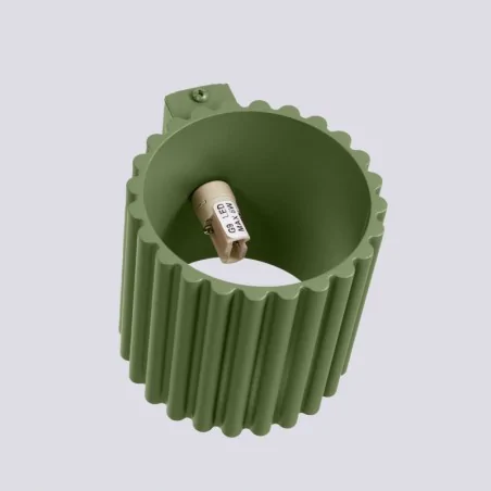 Kinkiety-do-salonu - kinkiet ścienny zielony oliwkowy na żarówkę g9 aura sl.1796 sollux 