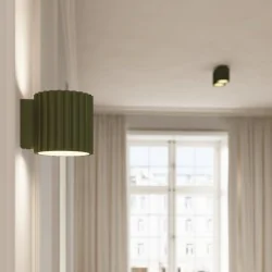 Kinkiety-do-salonu - kinkiet ścienny zielony oliwkowy na żarówkę g9 aura sl.1796 sollux 