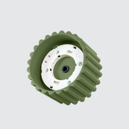 Oprawy-sufitowe - oprawa sufitowa oczko zielona oliwka z karbowanym kloszem aura sl.1797 sollux 