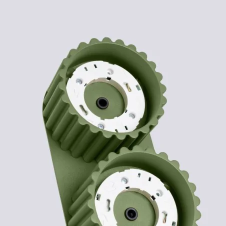 Oprawy-sufitowe - oprawa sufitowa zielona oliwka z karbowanym kloszem aura sl.1798 sollux 