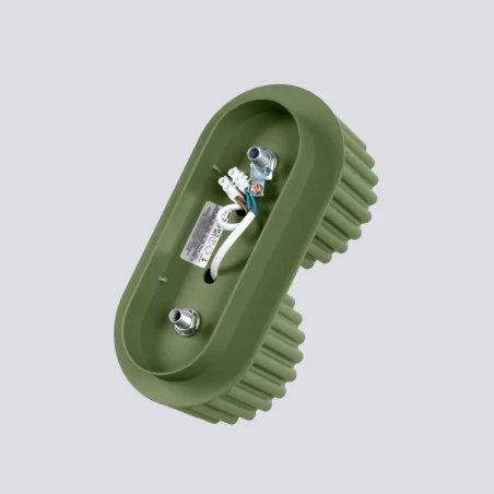 Oprawy-sufitowe - oprawa sufitowa zielona oliwka z karbowanym kloszem aura sl.1798 sollux 