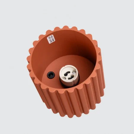 Oprawy-sufitowe - plafon sufitowy tuba oświetleniowa natynkowa aura 1 ochra czerwona gu10 sollux sl.1799 