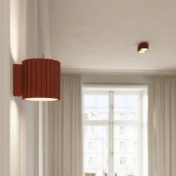 Oswietlenie-sufitowe - plafon aura 1 tuba krótka natynkowa sufitowa ochra czerwona gx53 sollux sl.1802 