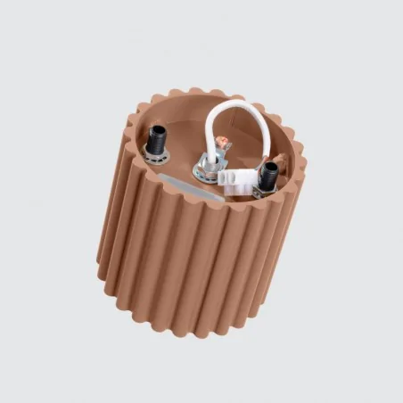 Oswietlenie-sufitowe - plafon aura 1 tuba sufitowa krótka karbowana mocca gu10 sollux sl.1804 