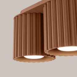 Oswietlenie-sufitowe - plafon aura 2 mocca spot sufitowy lampa podwójna gu10 sollux sl.1805 