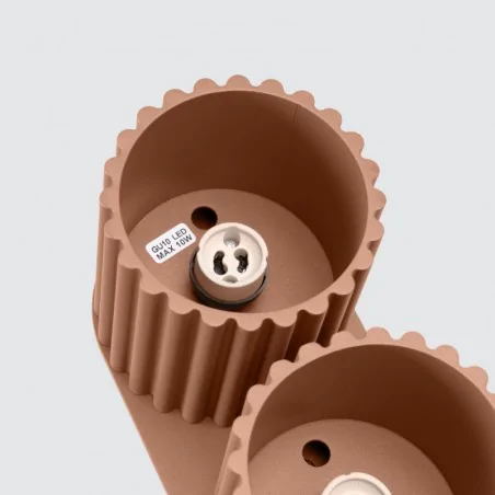 Oswietlenie-sufitowe - plafon aura 2 mocca spot sufitowy lampa podwójna gu10 sollux sl.1805 