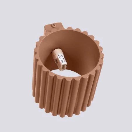 Kinkiety-do-salonu - kinkiet ścienny tuba lampa na ścianę aura mocca g9 sollux sl.1806 