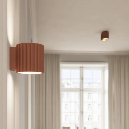 Kinkiety-do-salonu - kinkiet ścienny tuba lampa na ścianę aura mocca g9 sollux sl.1806 