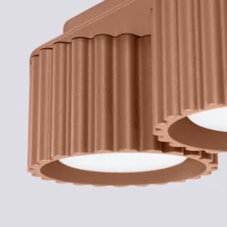 Oswietlenie-sufitowe - plafon aura 2 mocca lampa sufitowa spot podwójny brązowy gx53 sollux sl.1808 