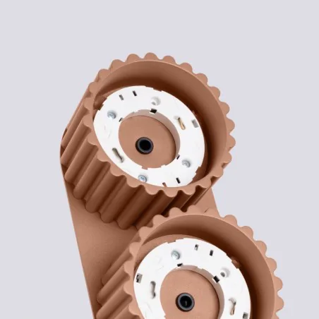 Oswietlenie-sufitowe - plafon aura 2 mocca lampa sufitowa spot podwójny brązowy gx53 sollux sl.1808 