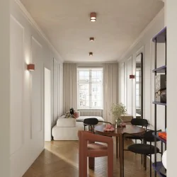 Oswietlenie-sufitowe - plafon aura 2 mocca lampa sufitowa spot podwójny brązowy gx53 sollux sl.1808 