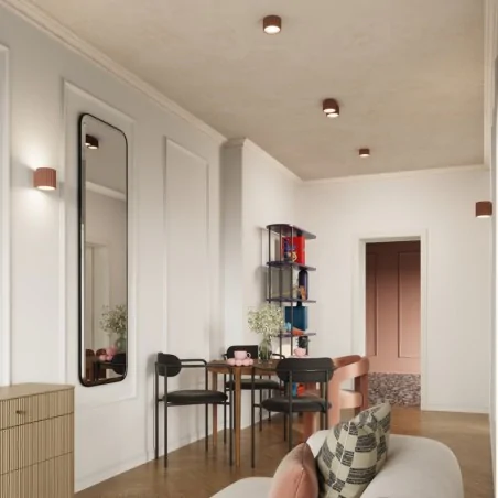 Oswietlenie-sufitowe - plafon aura 2 mocca lampa sufitowa spot podwójny brązowy gx53 sollux sl.1808 