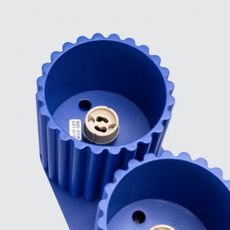 Oswietlenie-sufitowe - oprawa sufitowa lampa podwójna karbowany klosz ultramaryna aura sl1810 sollux 