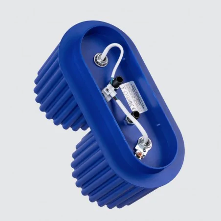 Oswietlenie-sufitowe - oprawa sufitowa lampa podwójna karbowany klosz ultramaryna aura sl1810 sollux 