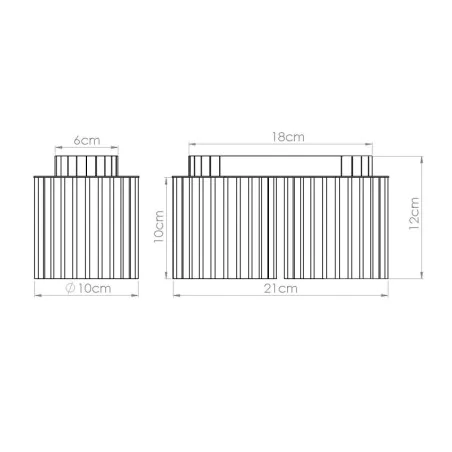 Oswietlenie-sufitowe - oprawa sufitowa lampa podwójna karbowany klosz ultramaryna aura sl1810 sollux 