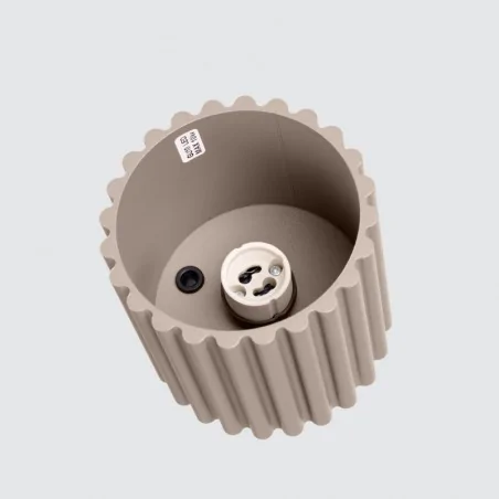 Oswietlenie-sufitowe - oprawa sufitowa tuba karbowana natynkowa kolor taupe aura sl.1814 sollux 