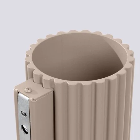 Kinkiety-do-salonu - kinkiet ścienny wewnętrzny z karbowanym kloszem taupe aura sl.1816 sollux 