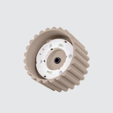 Oswietlenie-sufitowe - oczko sufitowe plafon z karbowanym kloszem w kolorze taupe aura sl.1817 sollux 