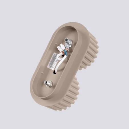 Oswietlenie-sufitowe - oprawa sufitowa podwójna karbowana taupe plafon aura sl.1818 sollux 