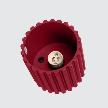 Oswietlenie-sufitowe - plafon tuba sufitowa oprawa karbowana aura 1 burgund gu10 sollux sl.1819 