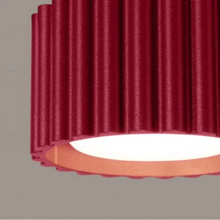Oswietlenie-sufitowe - plafon aura 1 burgund oprawa sufitowa karbowana gx53 sollux sl.1822 
