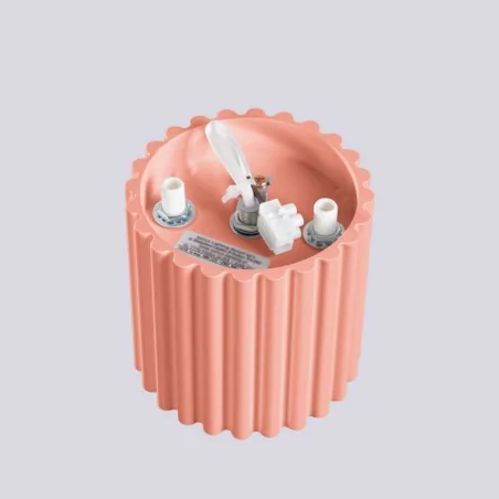 Oswietlenie-sufitowe - tuba sufitowa plafon aura 1 brzoskwiniowy oprawa gu10 sollux sl.1824 