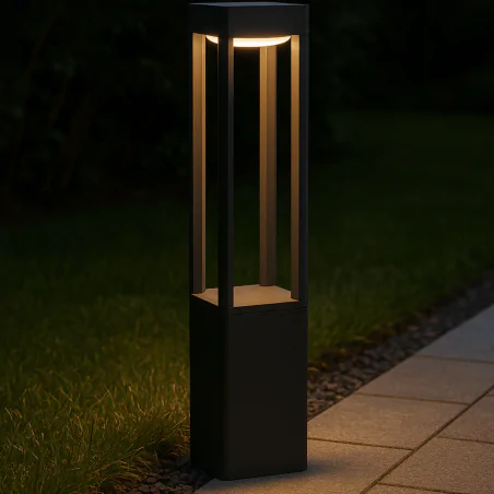 Lampy-ogrodowe-stojace - lampa ogrodowa słupek zewnętrzny antracyt gx53 60cm mario 1641 lvt 