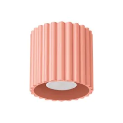 Oswietlenie-sufitowe - tuba sufitowa plafon aura 1 brzoskwiniowy oprawa gu10 sollux sl.1824