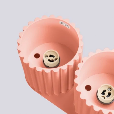 Oswietlenie-sufitowe - lampa sufitowa podwójna plafon aura 2 brzoskwiniowy 2xgu10 sollux sl.1825 