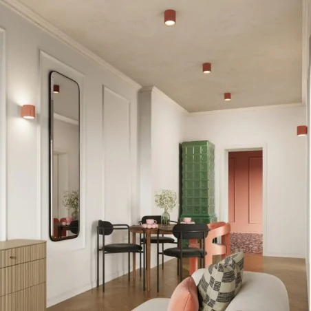 Oswietlenie-sufitowe - lampa sufitowa podwójna plafon aura 2 brzoskwiniowy 2xgu10 sollux sl.1825 