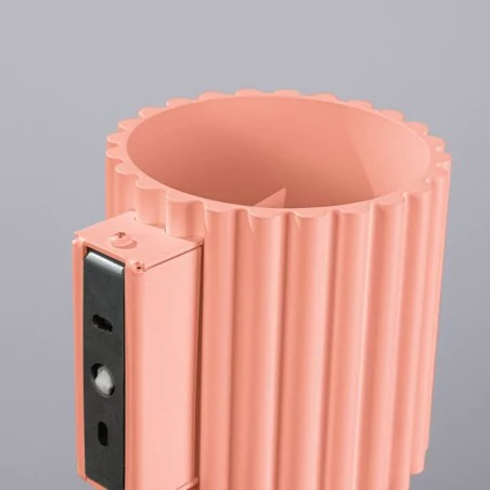 Kinkiety-do-salonu - kinkiet brzoskwiniowy tuba karbowana aura lampa ścienna g9 sollux sl.1826 