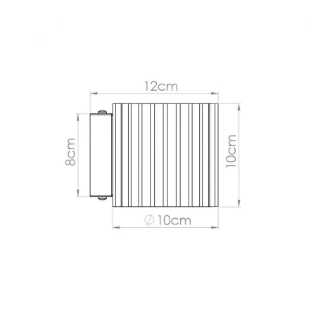 Kinkiety-do-salonu - kinkiet brzoskwiniowy tuba karbowana aura lampa ścienna g9 sollux sl.1826 