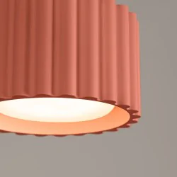 Oswietlenie-sufitowe - plafon aura 1 brzoskwiniowy lampa sufitowa karbowana gx53 sollux sl.1827 