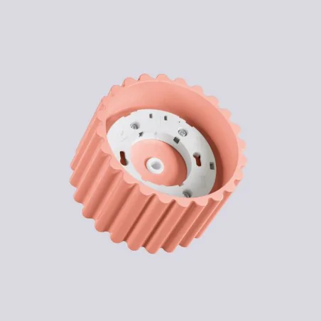 Oswietlenie-sufitowe - plafon aura 1 brzoskwiniowy lampa sufitowa karbowana gx53 sollux sl.1827 