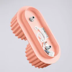 Oswietlenie-sufitowe - plafon aura 2 brzoskwiniowy lampa sufitowa podwójna spot gx53 sollux sl.1828 