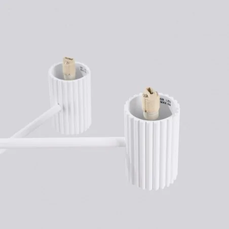 Lampy-sufitowe - żyrandol sufitowy duży do kuchni lampa kule halo 6 biały sollux sl.1829 