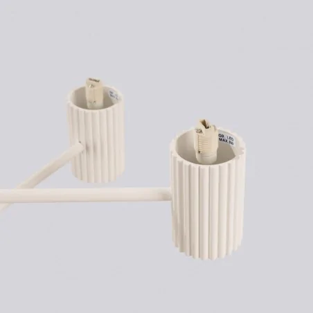 Lampy-sufitowe - żyrandol beżowy oświetlenie do salonu kule halo 6 sollux sl.1831 