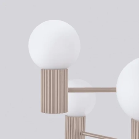 Lampy-sufitowe - lampa sufitowa kule żyrandol halo 6 taupe sollux sl.1836 