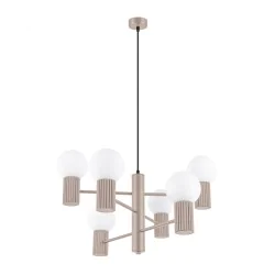 Lampy-sufitowe - lampa sufitowa kule żyrandol halo 6 taupe sollux sl.1836