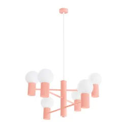 Lampy-sufitowe - żyrandol halo 6 brzoskwiniowy lampa sufitowa kule sollux sl.1838