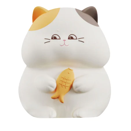 Oswietlenie-do-pokoju-dzieciecego - lampka nocna led dla dziecka silikonowa kotek z rybką gatto led 327642 goldlux 