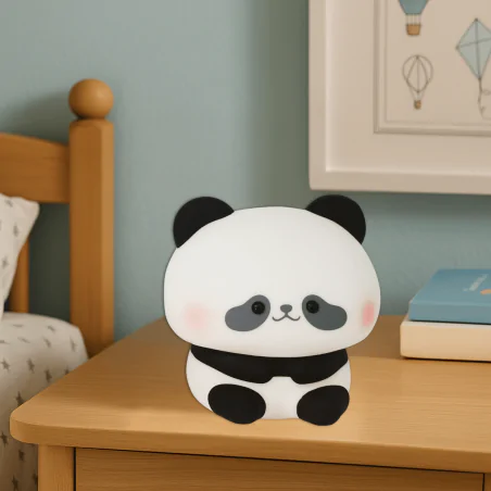 Oswietlenie-do-pokoju-dzieciecego - lampka nocna led dziecięca silikonowa panda z akumulatorem 327529 goldlux 
